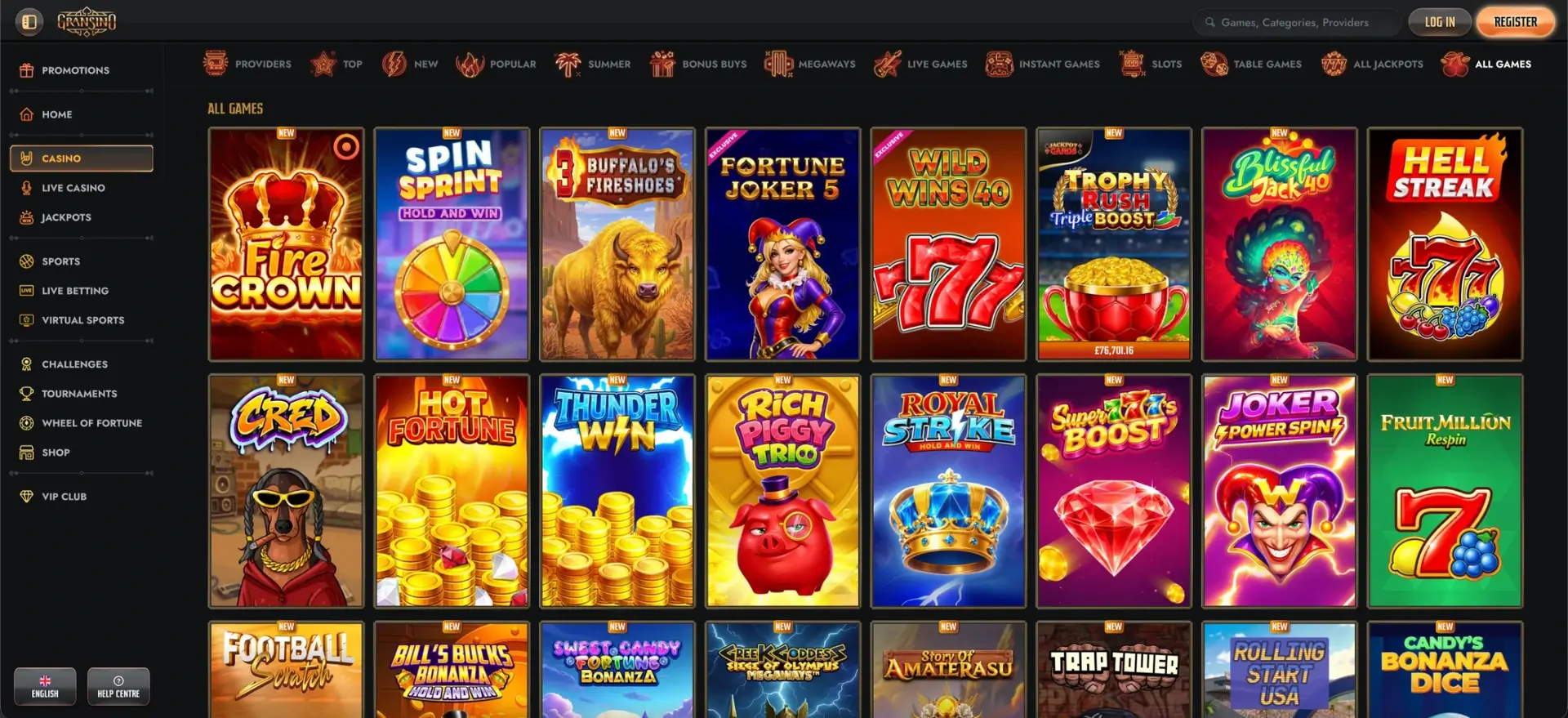 Gransino Casino spellen